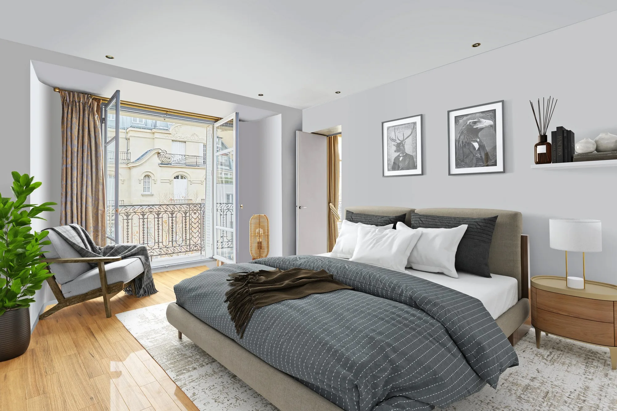 Chambre aménagée en 3D